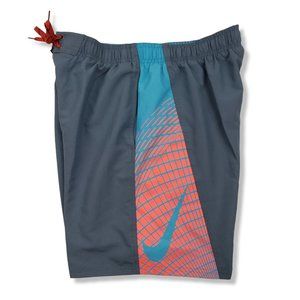Nike 7” Clash Volley Men’s Swim Shorts NESS7430 Grey/Blue Size M